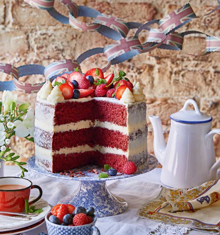Sainsburys Magazine | White chocolate red velvet cake