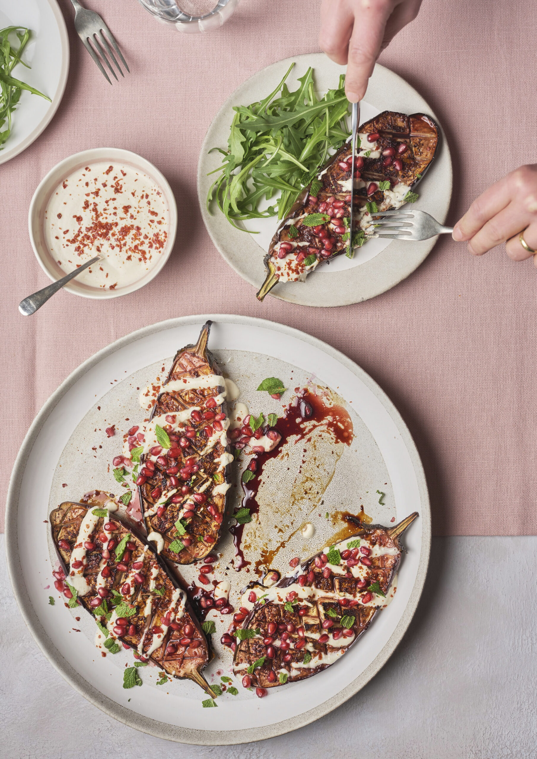 At The Kitchen | Roasted Aubergine with Pomegranate