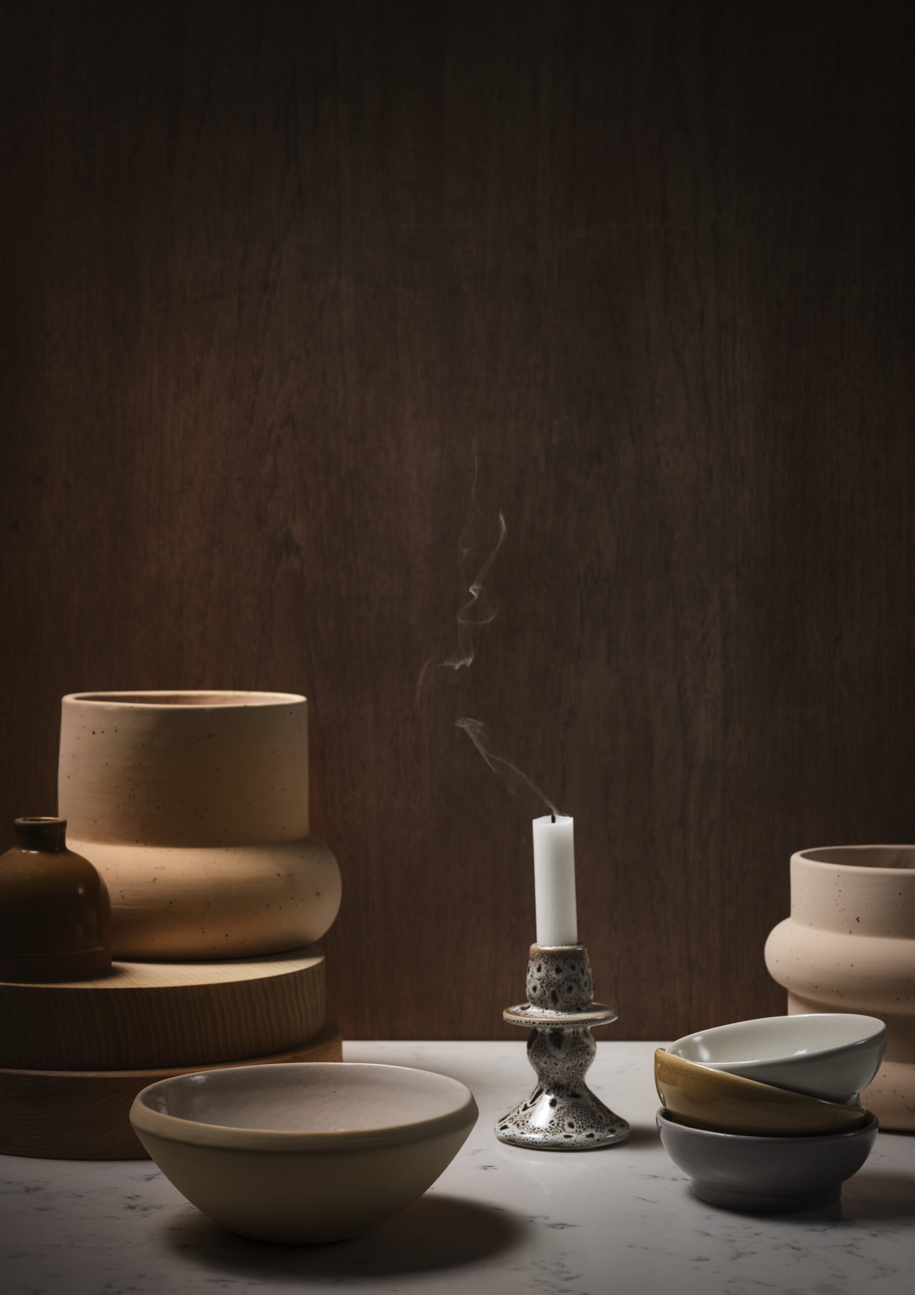 At The Kitchen | Still life bowls and candle